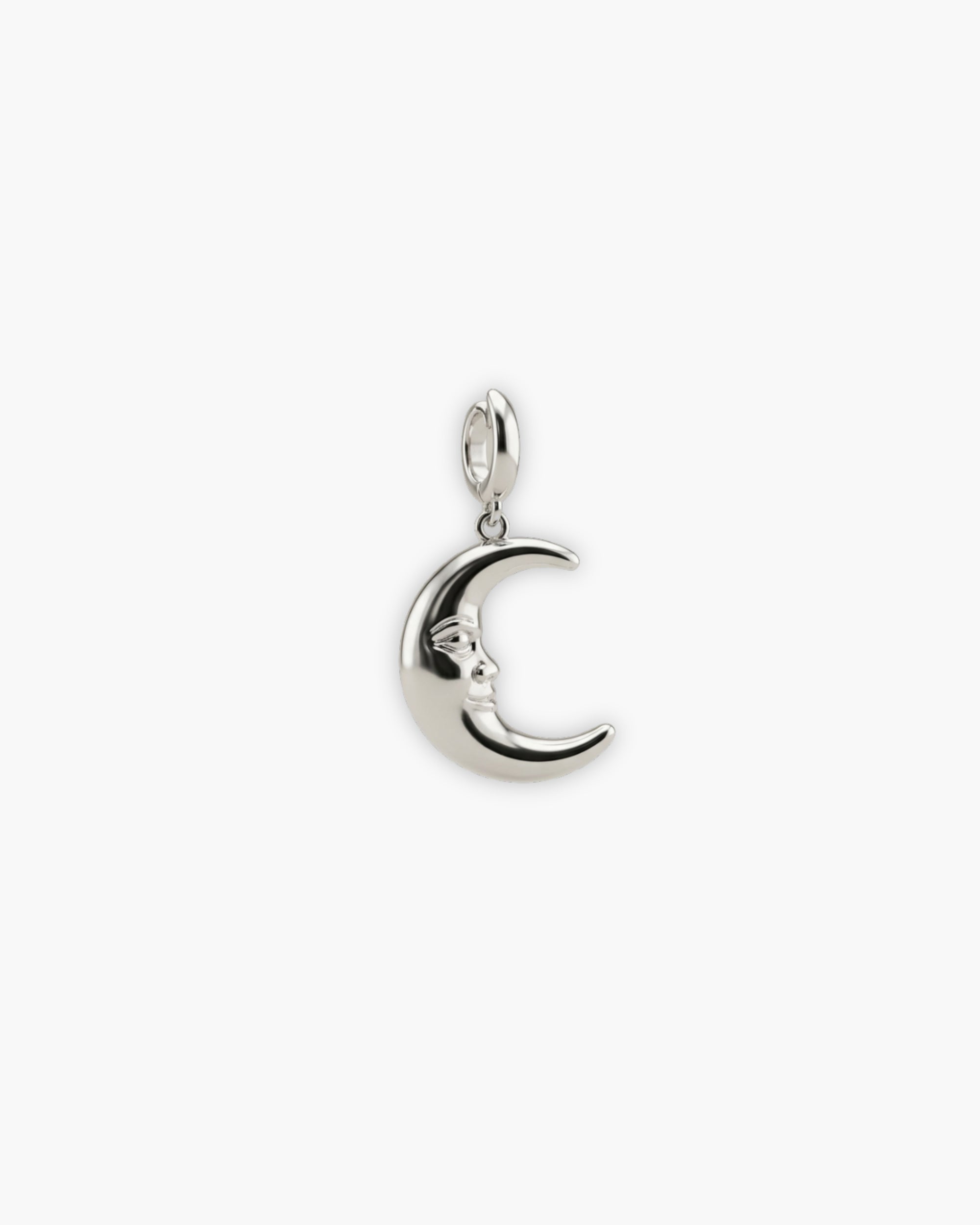 CRECENT MOON FACE CHARM