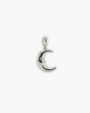 CRECENT MOON FACE CHARM
