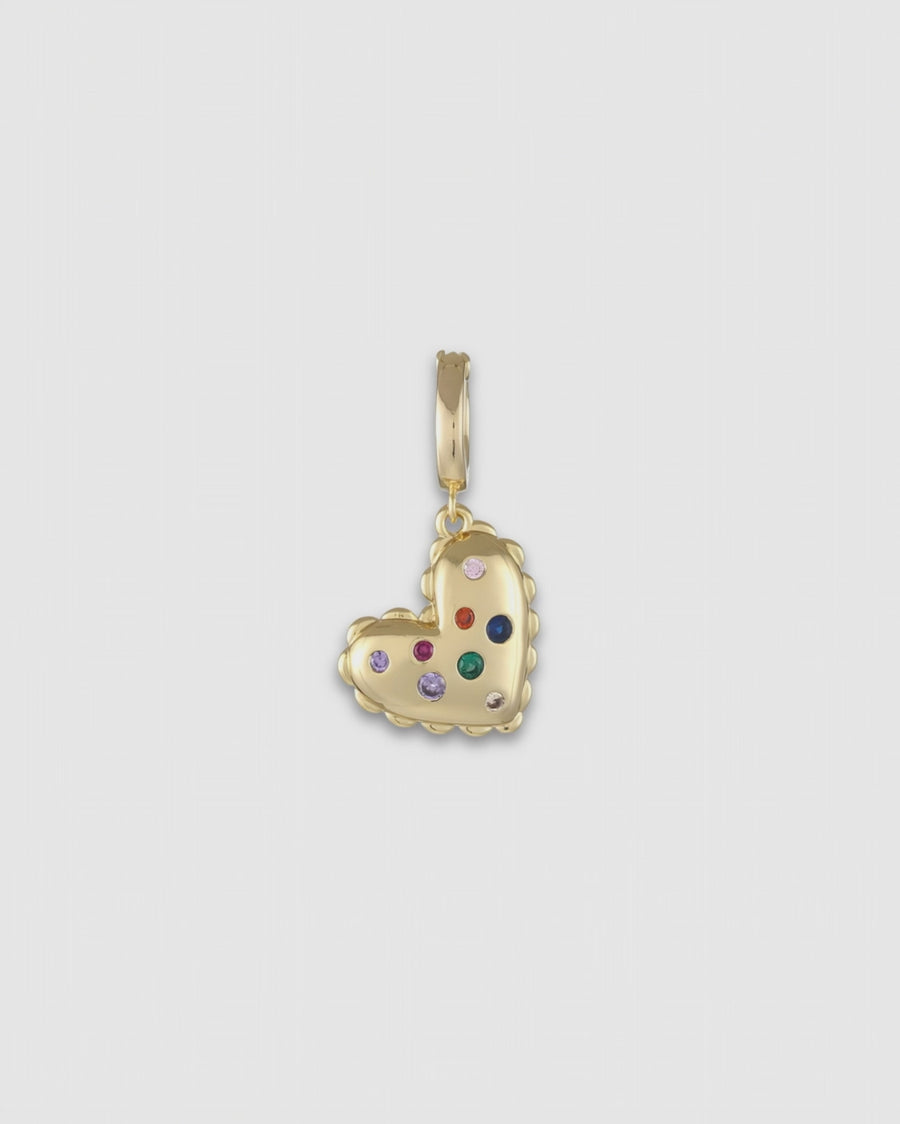 HEART STONE CHARM